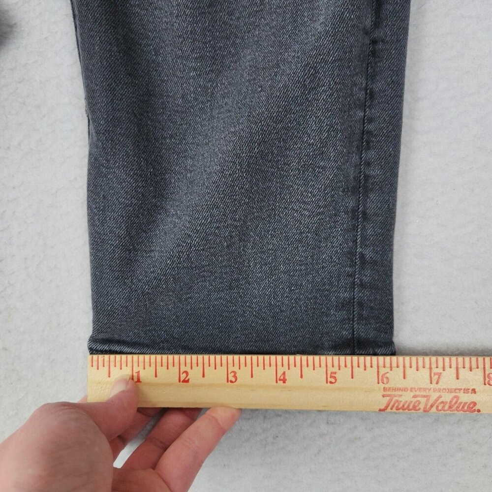 American Eagle Jeans Womens 6 Washed Black Mom Jean Stretch High Rise Denim - Picture 6 of 12